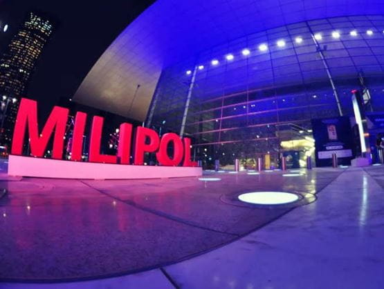 View of Milipol Qatar's exhibiting stand