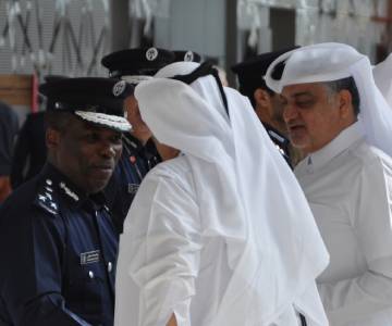 Visitors and official delegations attending Milipol Qatar, the interantional event for homeland security and civil defence in the Middle East