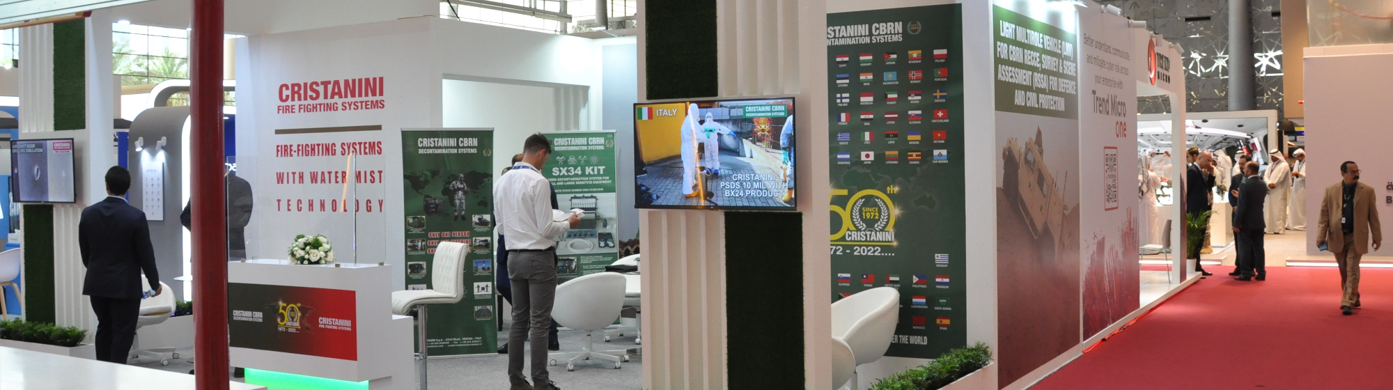 View of Cristanini's stand at Milipol Qatar