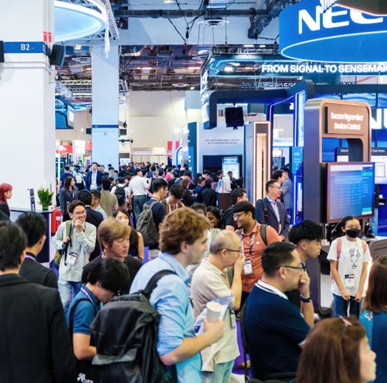 Milipol TechX crowded aisle with many visitors