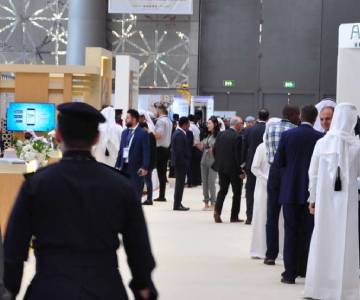 Crowded aisles in Milipol Qatar