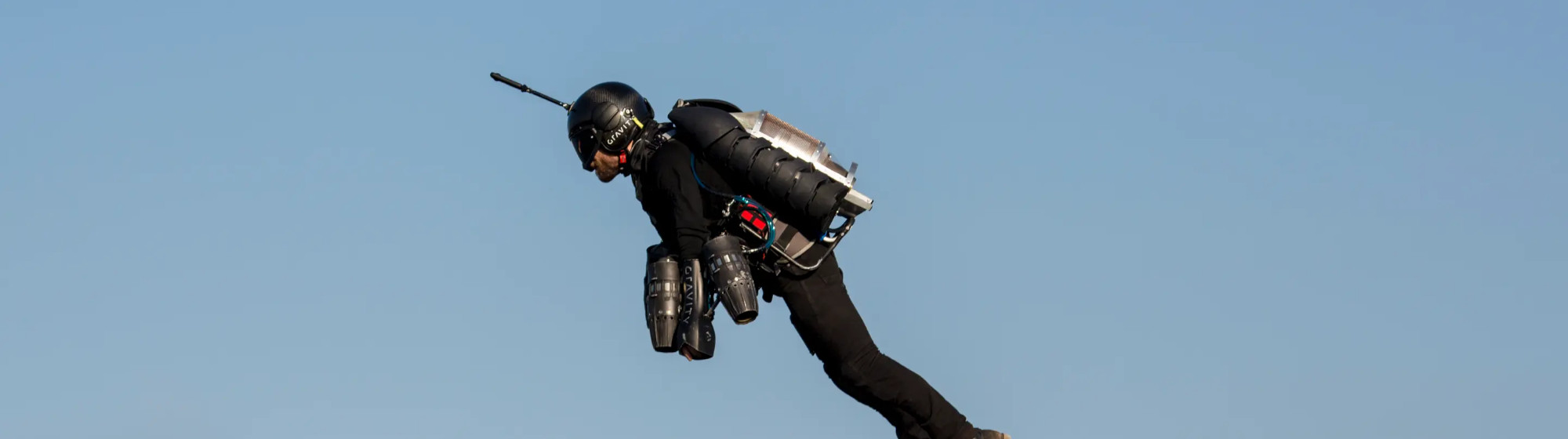 Jet pack exercise from Gravity Industries