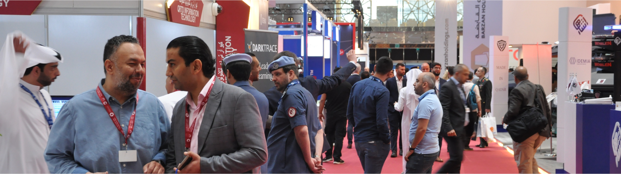 Visitors and exhibitors meeting at Milipol Qatar