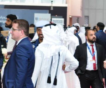 Visitors and exhibitors meeting at Milipol Qatar