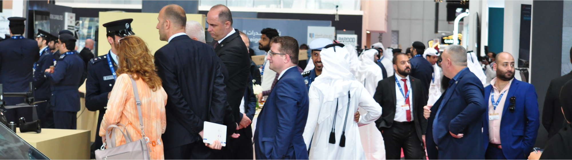 Visitors and exhibitors meeting at Milipol Qatar