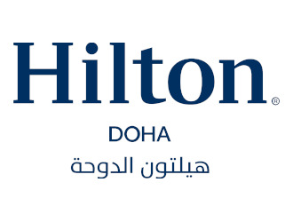 Logo of the Hilton Doha hotel in Qatar
