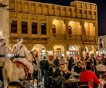 Nightlife at the Souq Waqif in Doha