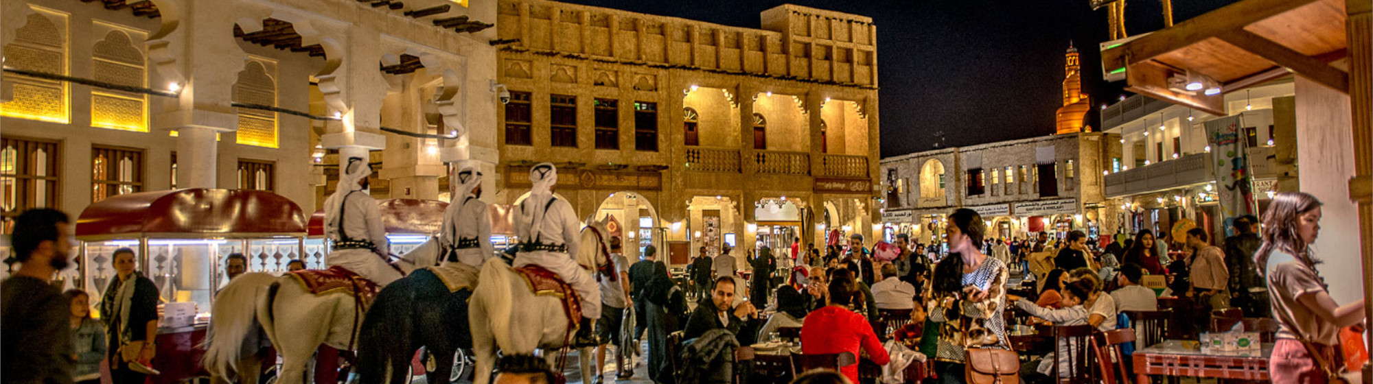 Nightlife at the Souq Waqif in Doha